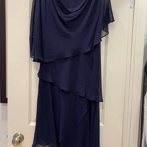 Navy mid length formal dress